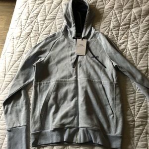 Bandier heathered blue zip up hoodie